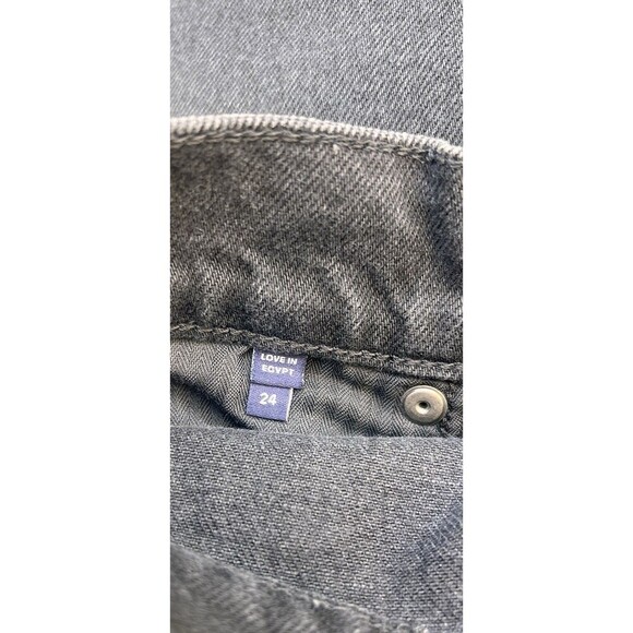 Splendid Black Rinse Carson Barrel Leg Jean Tapered Women’s Size 24 Raw Hem - Picture 12 of 13